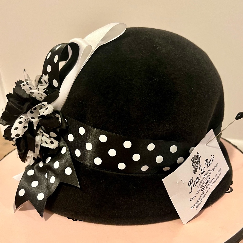 Fleur de Paris Custom Fur-Felt Cloche Hat — custom-made, derby-ready